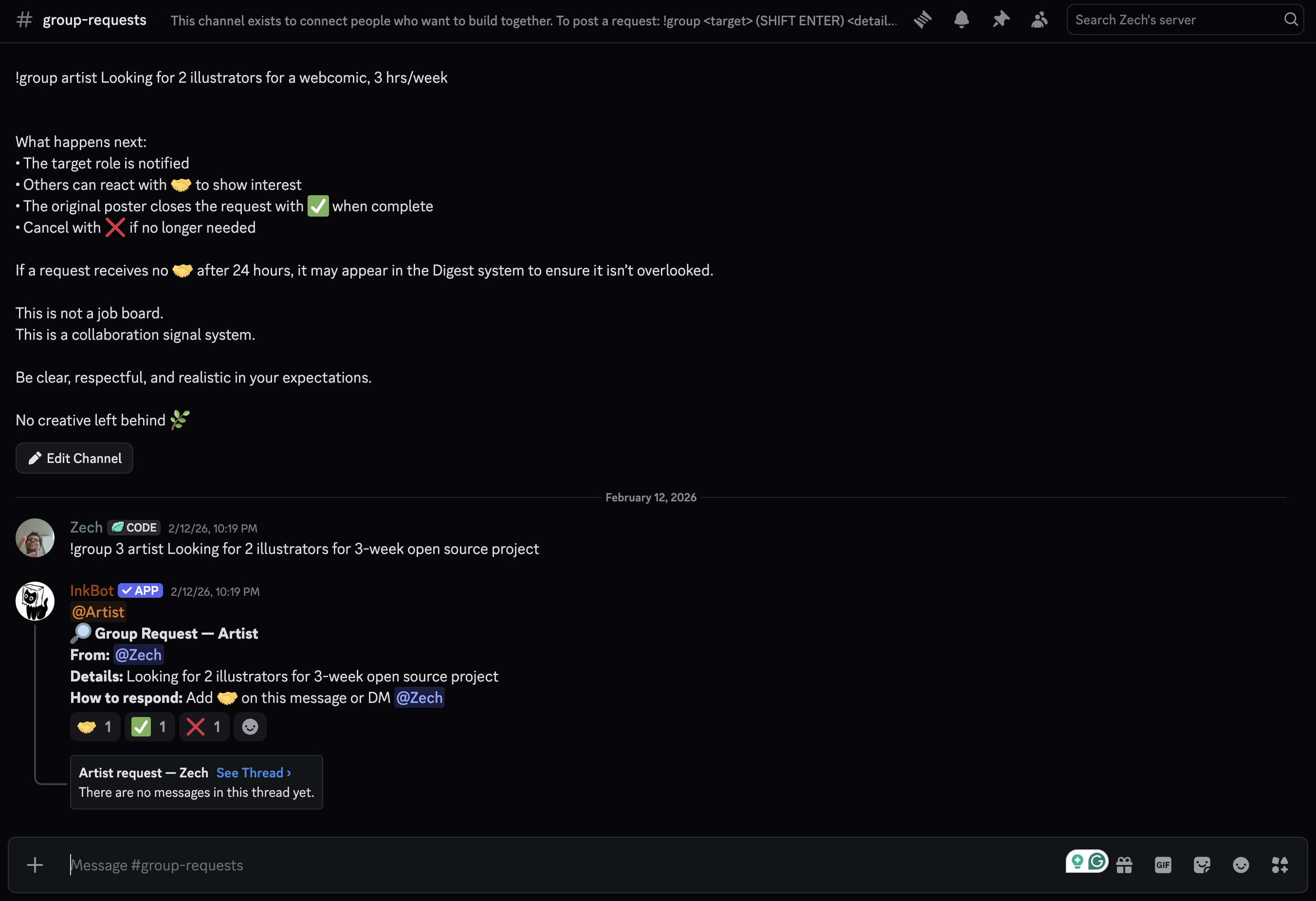 Community Discord Bot preview
